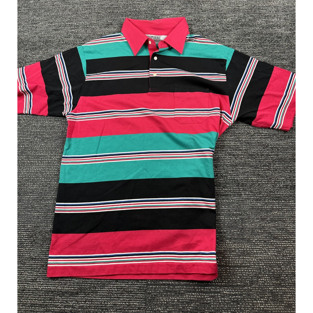 Vintage Knightsbridge Colorful Bright Polo Shirt Mens Large